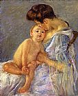 Mary Cassatt Famous Paintings - Motherhood II
